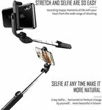 XT-02 Mobile Stand with Selfie Stick and Tripod XT-02 Aluminium Bluetooth Remote Control Selfie Stick (Black)