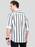 Paul Street Lycra Blend Stripes Full Sleeves Slim Fit Mens Casual Shirt