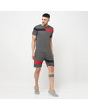 Stripes Knee Length  Shorts & Stripes Half Sleeve T-shirts For Men's